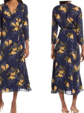 Reformation Floral Wrap Dress